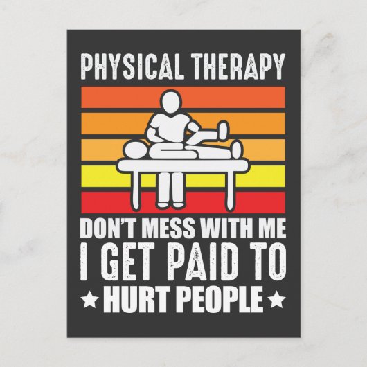 Physikalische Therapie PT Physio Massageassistent Postkarte (Vorderseite)
