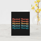 Physikalische Therapie PT Retro PT Grad Geschenke Karte (Gelbe Blume)