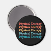 Physikalische Therapie PT Retro PT Grad Geschenke Magnet (Vorderseite/Rückseite)