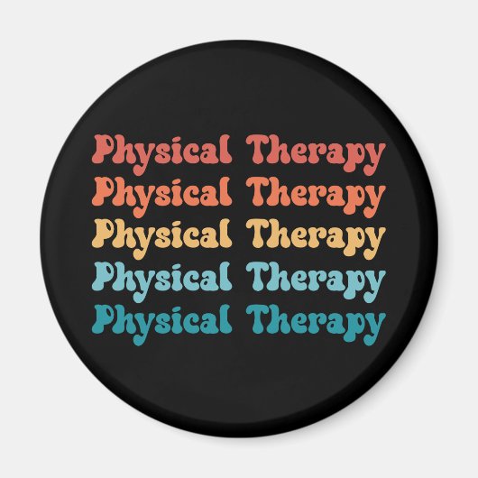 Physikalische Therapie PT Retro PT Grad Geschenke Magnet (Vorne)