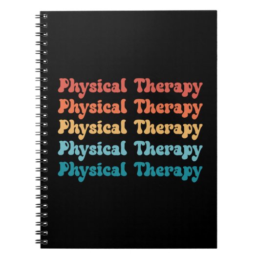 Physikalische Therapie PT Retro PT Grad Geschenke Notizblock (Vorderseite)