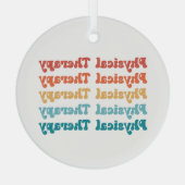 Physikalische Therapie PT Retro PT Grad Geschenke Ornament Aus Glas (Rückseite)
