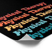Physikalische Therapie PT Retro PT Grad Poster (Ecke)