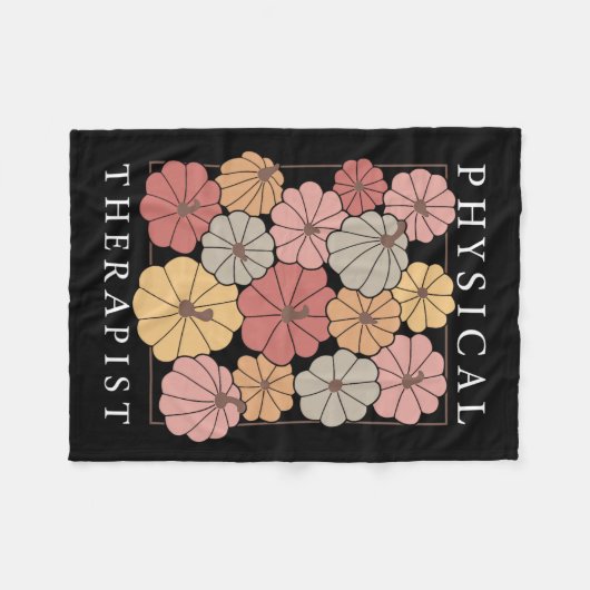 Physikalische Therapie Pumpkin Fall Pt Therapist T Fleecedecke (Vorderseite (Horizontal))