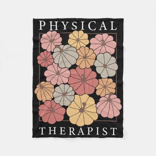 Physikalische Therapie Pumpkin Fall Pt Therapist T Fleecedecke (Vorderseite)