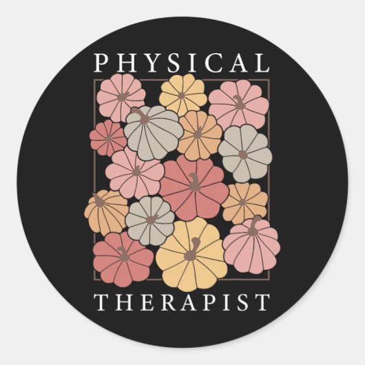 Physikalische Therapie Pumpkin Fall Pt Therapist T Runder Aufkleber (Vorderseite)