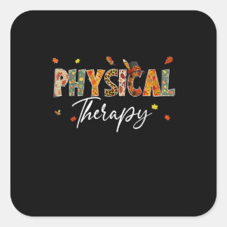 Physikalische Therapie Pumpkin Herbstbaum Fall Tha Quadratischer Aufkleber
