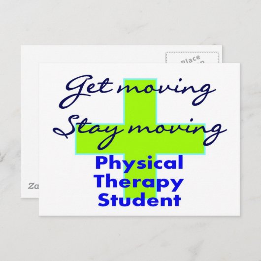 Physikalische Therapie Student "Get Moving" Postkarte (Vorne/Hinten)