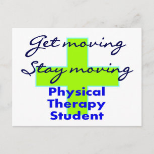 Physikalische Therapie Student "Get Moving" Postkarte