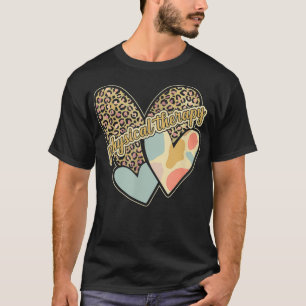 Physikalische Therapie Vintager Herzleopard Printw T-Shirt