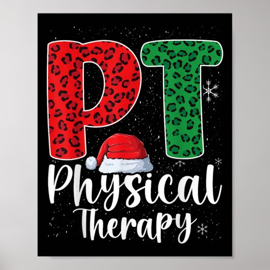 Physikalische Therapie Weihnachts-Weihnachtsmannmü Poster (Vorne)
