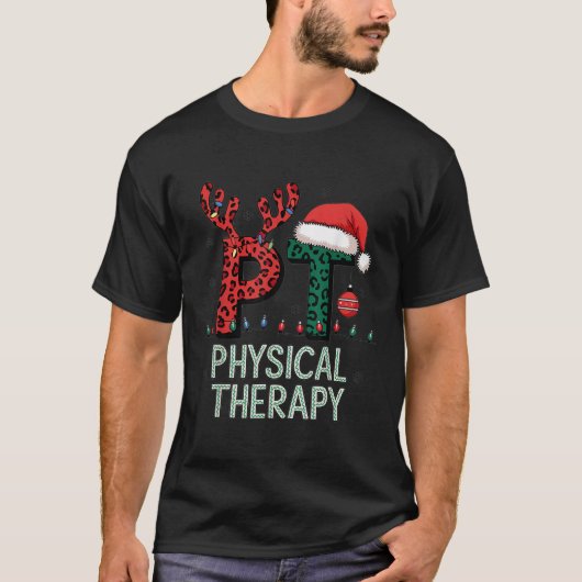 Physikalische Therapie Weihnachts-Weihnachtsmannmü T-Shirt (Vorderseite)