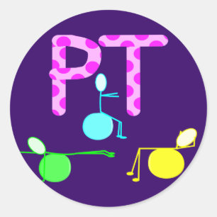Physikalische Therpistengeschenke mit einzigartige Runder Aufkleber