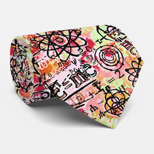 Physikalische und mathematische Symbole für Nerd Krawatte (Gerollt)