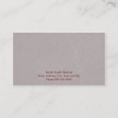 Physikalische Visitenkarte (Rückseite)