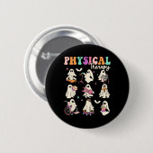 Physikalischer Physikaltherapeut mit dem lustigen Button (Vorne & Hinten)