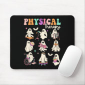 Physikalischer Physikaltherapeut mit dem lustigen Mousepad (Mit Mouse)