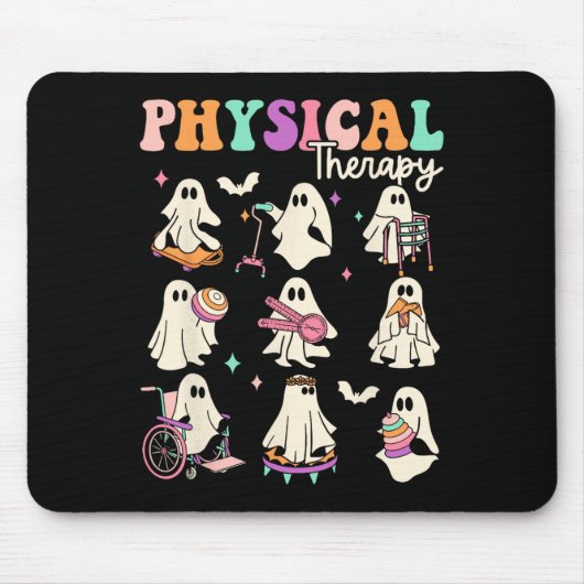 Physikalischer Physikaltherapeut mit dem lustigen Mousepad (Vorne)