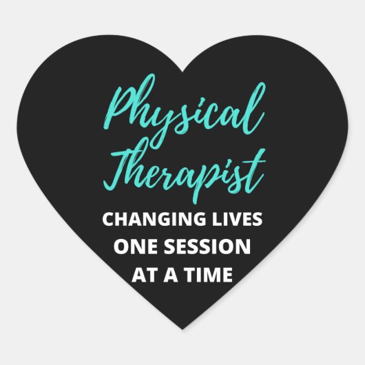 Physikalischer Therapeut, der das Leben einer Sitz Herz-Aufkleber (Vorderseite)