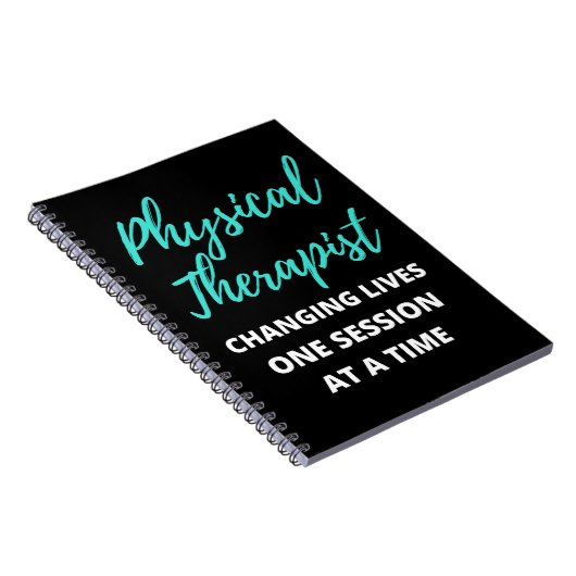 Physikalischer Therapeut, der das Leben einer Sitz Notizblock (Rechte Seite)