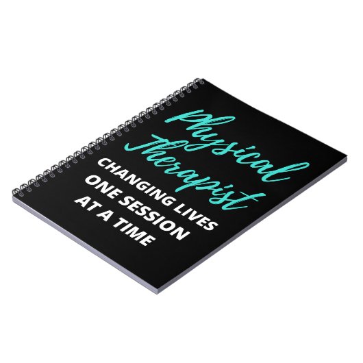 Physikalischer Therapeut, der das Leben einer Sitz Notizblock (Linke Seite)