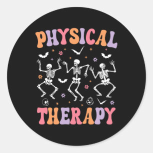 Physikalischer Therapeut Halloween Physiotherapeut Runder Aufkleber