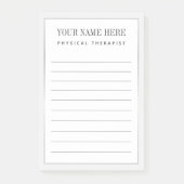 Physikalischer Therapeut Silber-Grenz-Nachhinweise Post-it Klebezettel (Vorderseite)