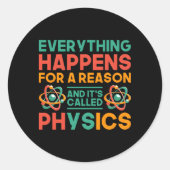 Physikalischer Wissenschaftslehrer Physik Runder Aufkleber (Vorderseite)