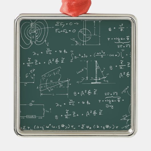 Physikdiagramme und -formeln silbernes ornament (Vorne)