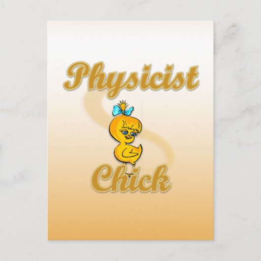 Physiker Chick Postkarte (Vorderseite)