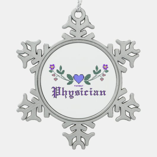 Physiker CS Snowflake Zinnwein Weihnachtsschmuck Schneeflocken Zinn-Ornament (Vorderseite)