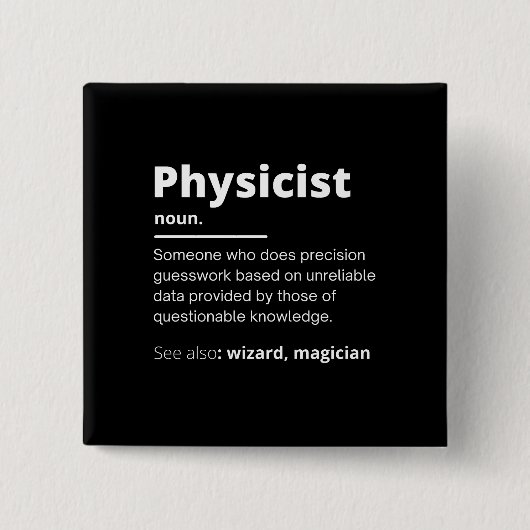 Physiker-Definitionsassistent Button (Vorderseite)