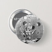 Physiker, der mit den Planeten jongliert Button (Vorne & Hinten)