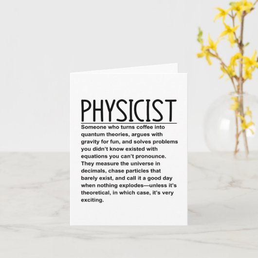 Physiker Karte (Gelbe Blume)