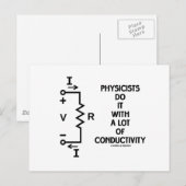 Physiker tun es mit viel Konduktivität Postkarte (Vorne/Hinten)