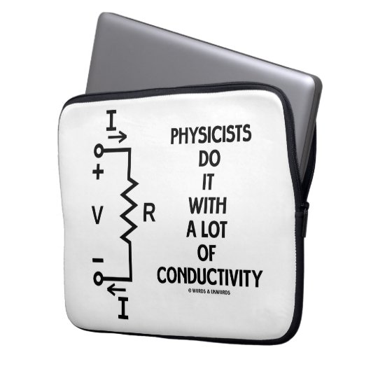 Physiker tun es mit vieler Leitfähigkeit Laptopschutzhülle (Vorderseite Links)