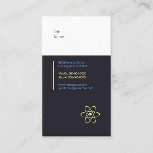 Physiker Visitenkarte (Rückseite)