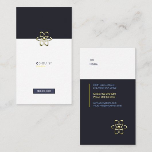 Physiker Visitenkarte (Vorne/Hinten)