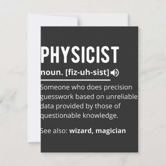 Physikerin Dankeskarte (Vorderseite)