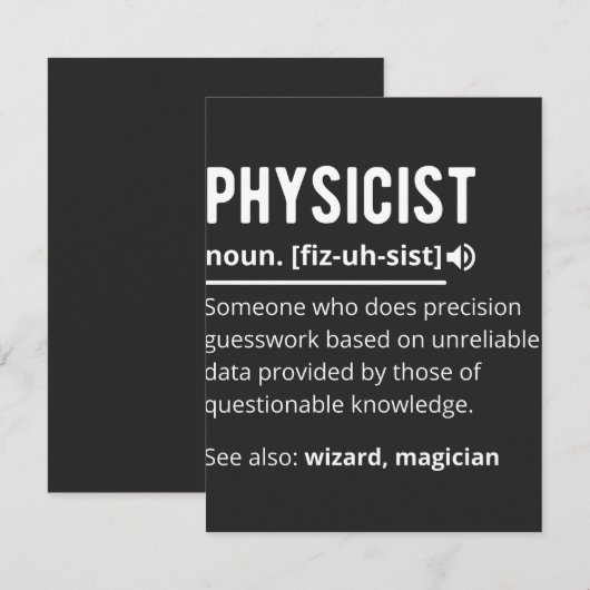 Physikerin Dankeskarte (Vorne/Hinten)