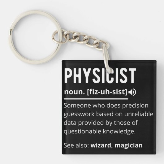 Physikerin Schlüsselanhänger (Vorderseite)