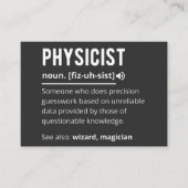 Physikerin Visitenkarte (Vorderseite)