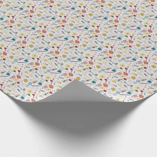 Physikkataster des modernen Atomzeitalters Mitte d Geschenkpapier (Ecke)