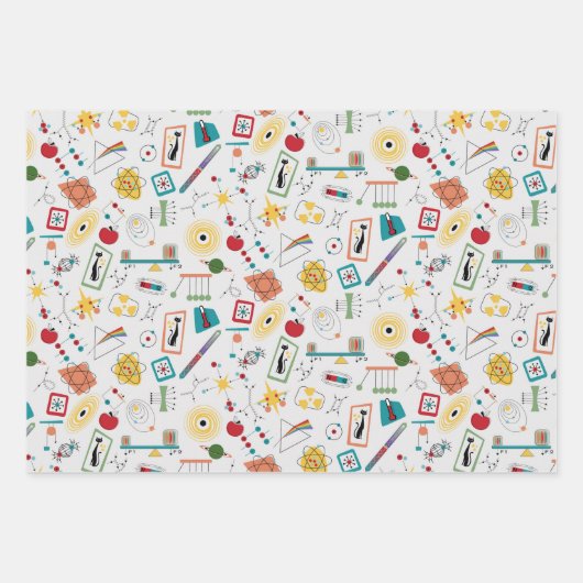 Physikkataster des modernen Atomzeitalters Mitte d Geschenkpapier Set (Vorderseite 2)