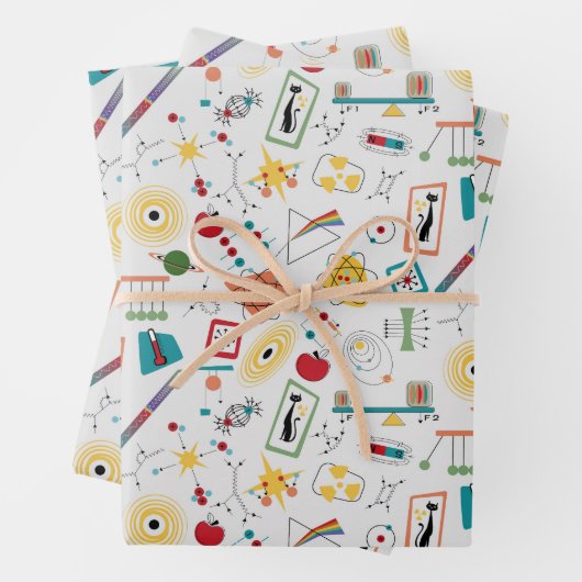 Physikkataster des modernen Atomzeitalters Mitte d Geschenkpapier Set (Beispiel)