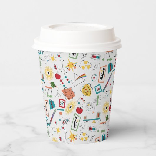 Physikkataster des modernen Atomzeitalters Mitte d Pappbecher (Links)