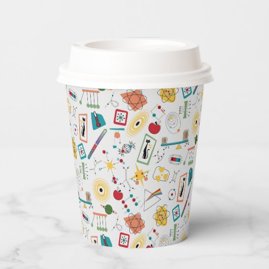 Physikkataster des modernen Atomzeitalters Mitte d Pappbecher (Rückseite)