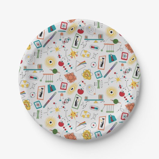 Physikkataster des modernen Atomzeitalters Mitte d Pappteller (Vorderseite)