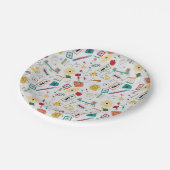 Physikkataster des modernen Atomzeitalters Mitte d Pappteller (Schrägansicht)