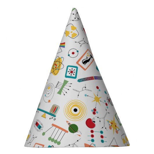 Physikkataster des modernen Atomzeitalters Mitte d Partyhütchen (Rechts)